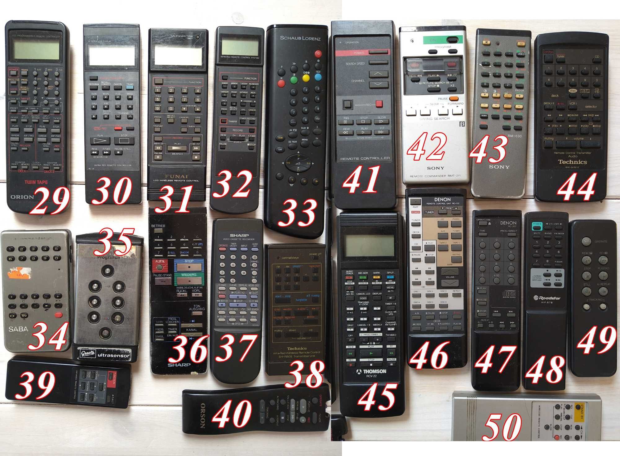 Telecomenzi-de la25lei:Panasonic,Sony,Technics,Philips,JVC,Kenwood,etc