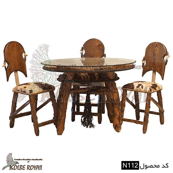 Столы со 4 стульями в охотничьем стиле антикварат