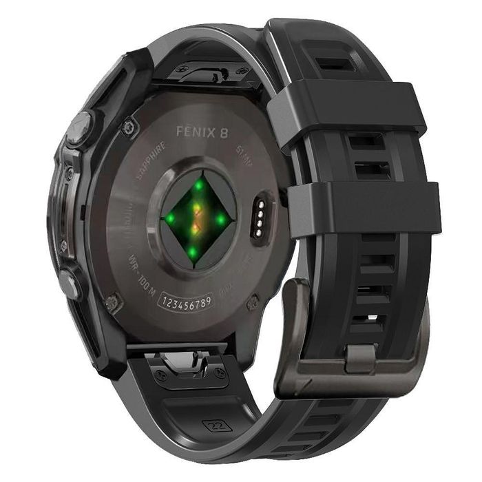 Каишка garmin fenix 5s / 5s plus / 6s / 6s pro / 7s / 8 (43 mm) black