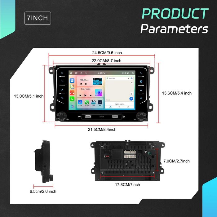 Navigatie 4 gb ram vw skoda seat android 15