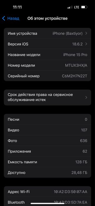 iPhone 15pro 128