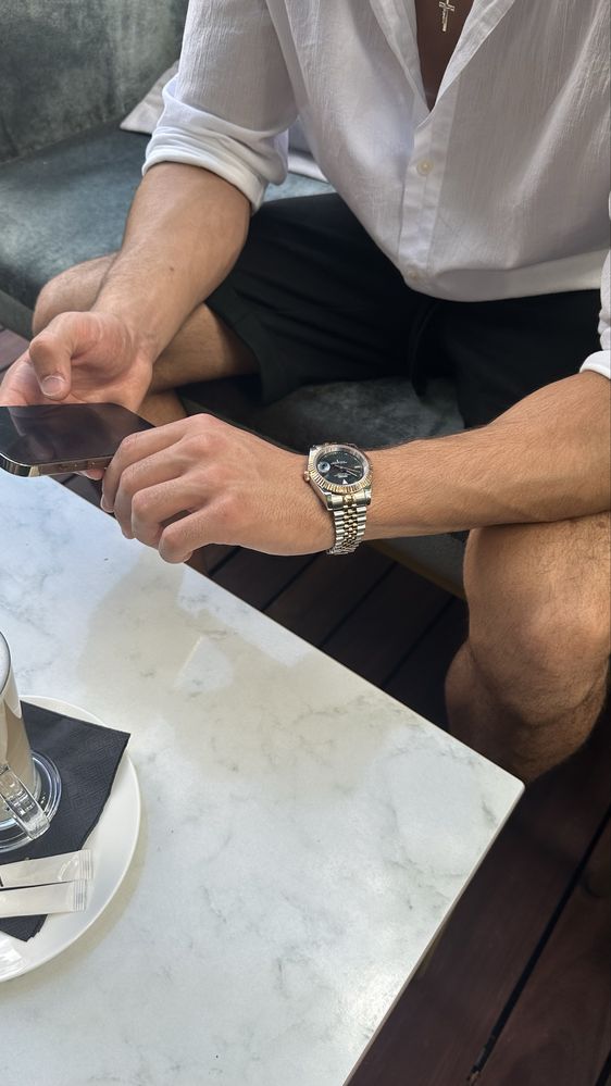 Ceas Seiko DateJust Wimbledon TwoTone Rose Gold Argintiu 40mm