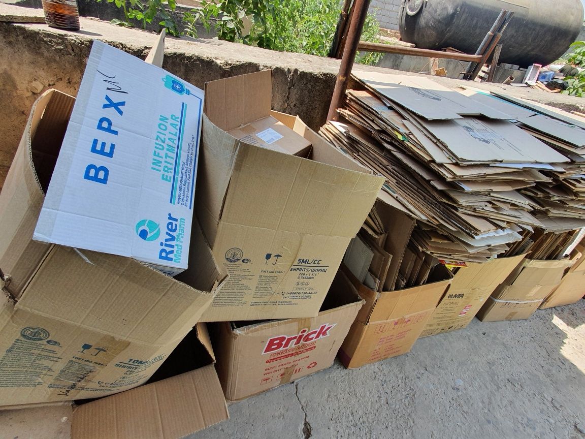 Lo'mbozga karton korobka sotamiz ,saralangan sifatli b/u .