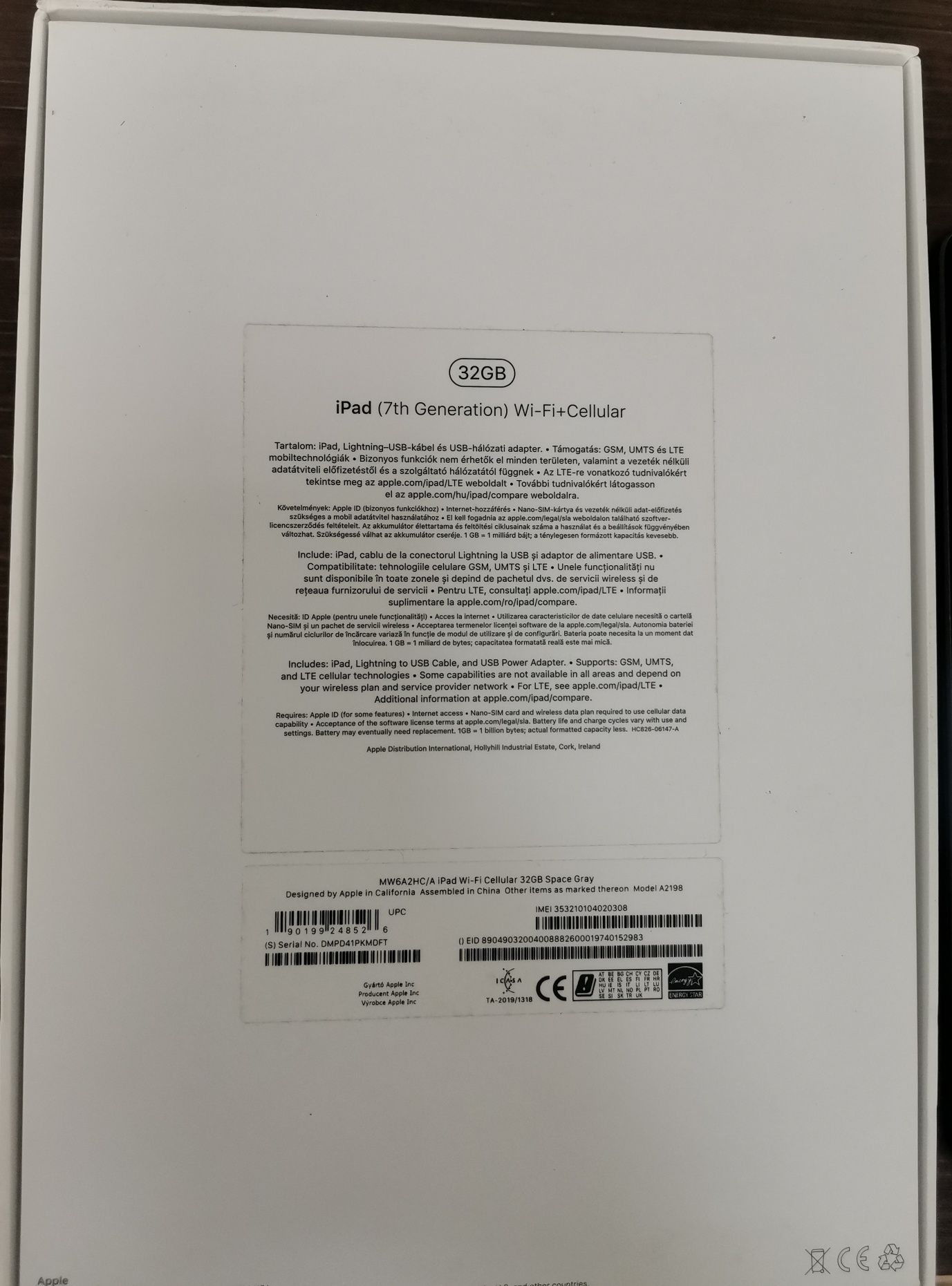 Ipad 7th 32gb sim