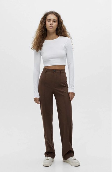 Кафяв панталон Pull and bear