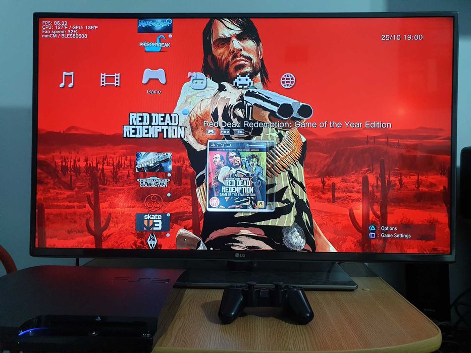 PS3 modat CFW Overclock 500GB + 60 jocuri (GTA, Red Dead, God of War)