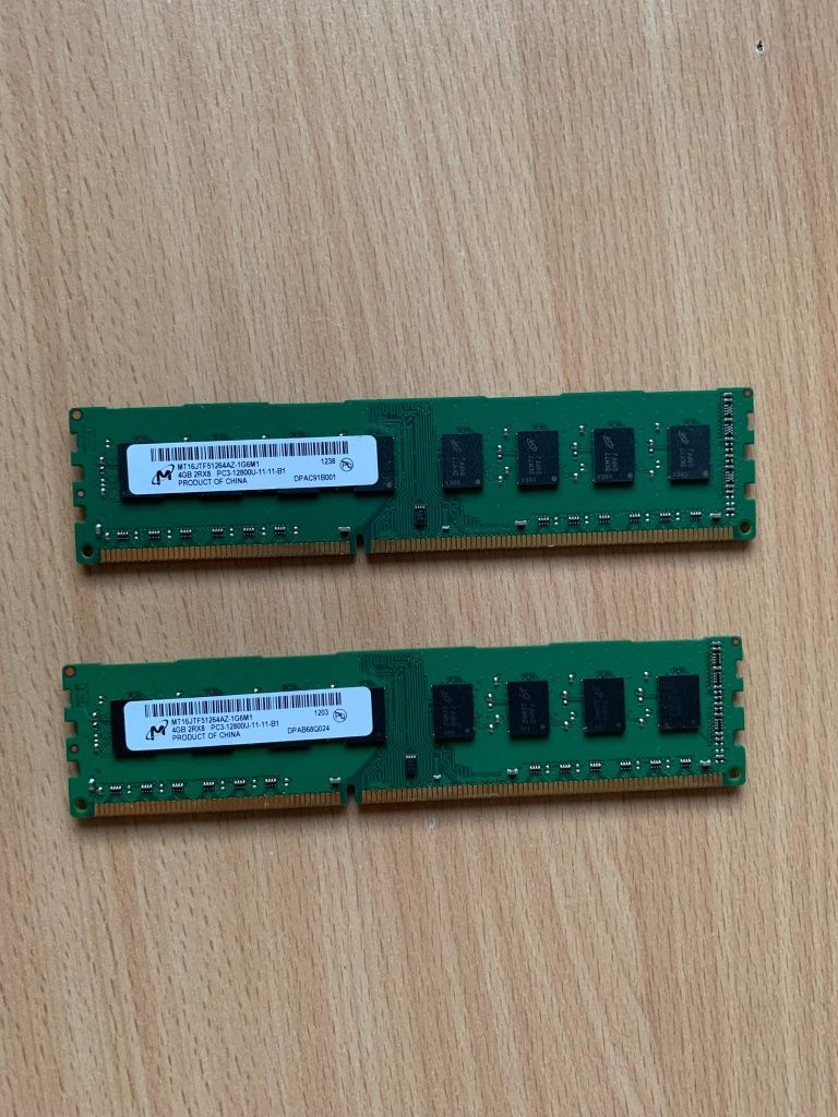 Placa RAM 2x 4GB DDR3 1600 MHz