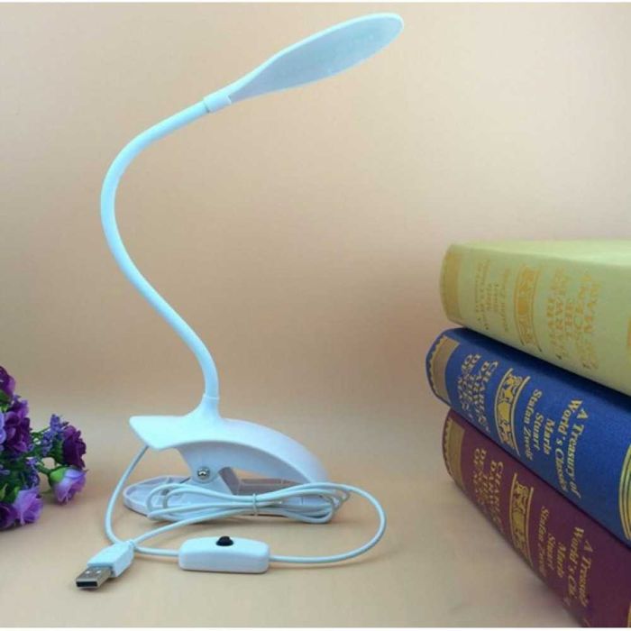 Преносима USB LED лампа с щипка и прекъсвач 3W