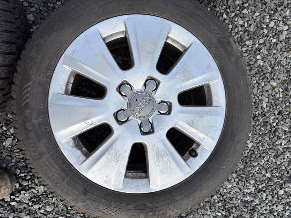 Set 4 anvelope 205 55 r16  cu jante de audi 5x112