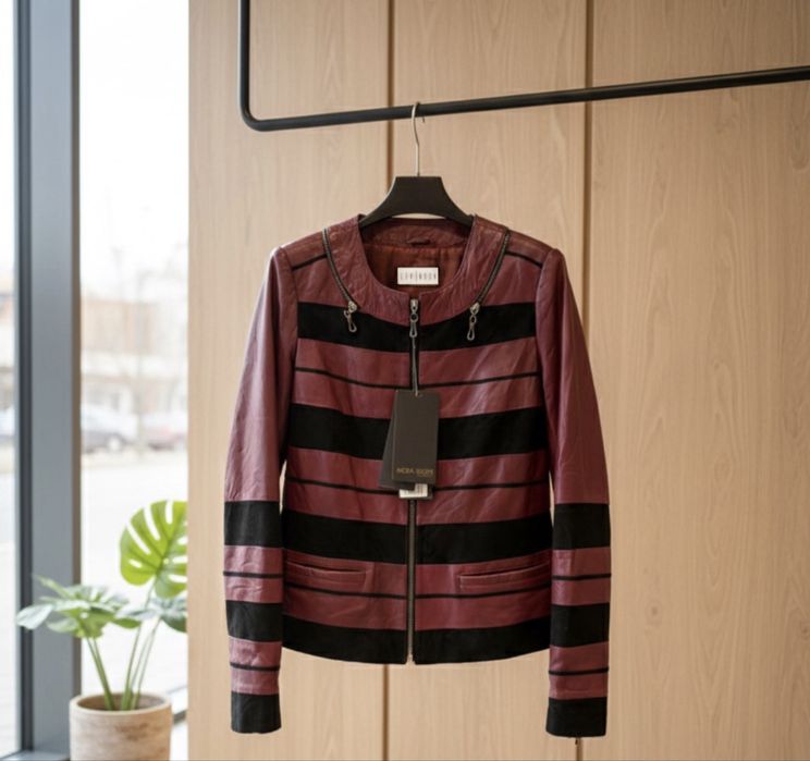 кожаная куртка “Levinston” из натуральной кожи.