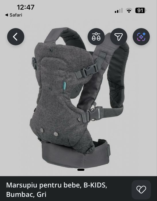 Marsupiu 4 in 1, bumbac ergonomic