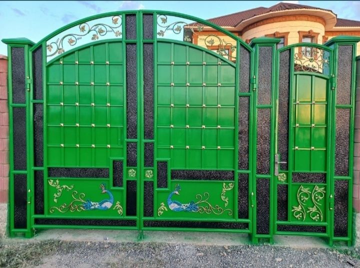 Покраска варот навесов