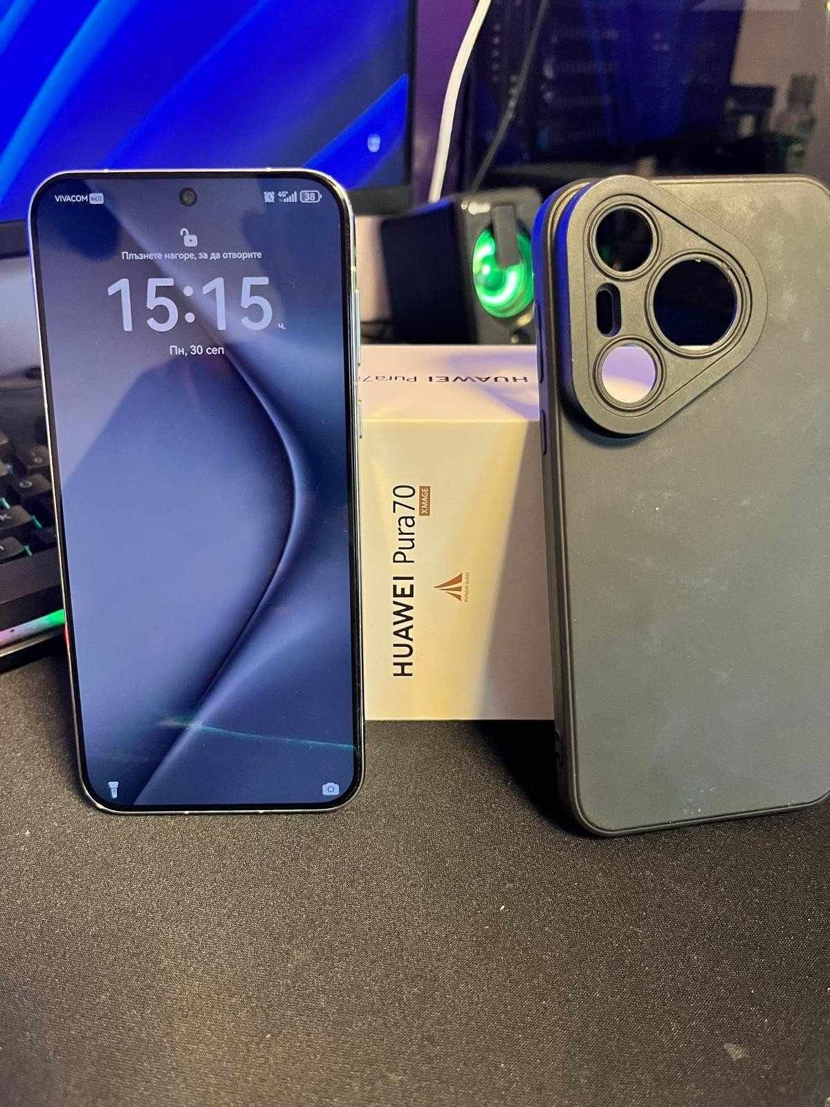Huawe pura 70 със 14 месеца гаранция. Бартер за IPhone 12. 13. 14