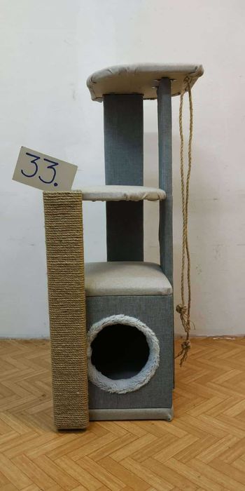 Нови Котешки катерушки с къщичка – 90 см ОБЛЕН