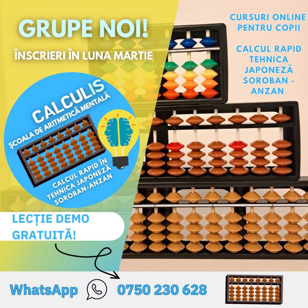 Curs SOROBAN - ANZAN copii 5 - 14 ani