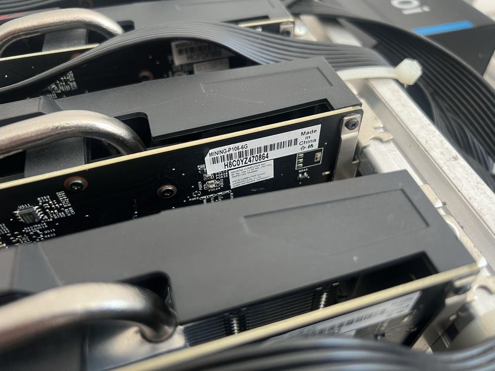 Rig Mining 7 GPU Nvidia P106-6G,Corsair HX1200i,MSI Z170 Titanium Edt.