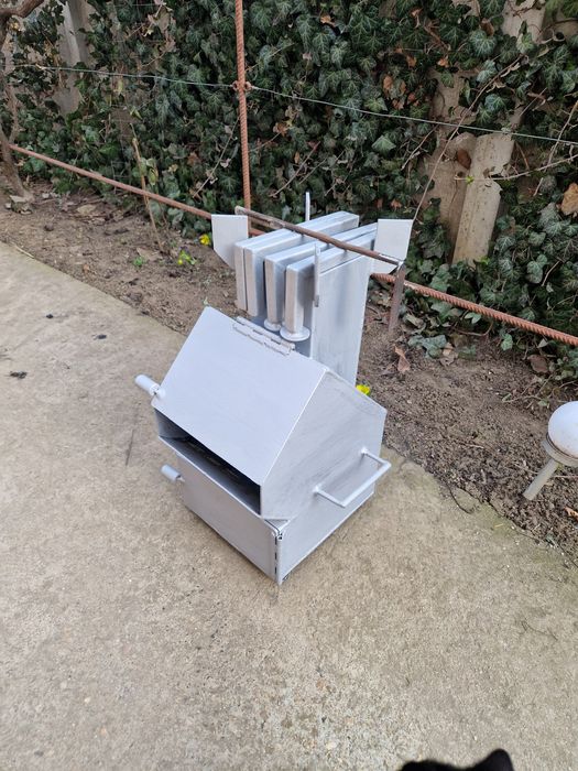 Soba/Arzator cu lemne tip racheta pentru gatit la disc, ceaun, plita