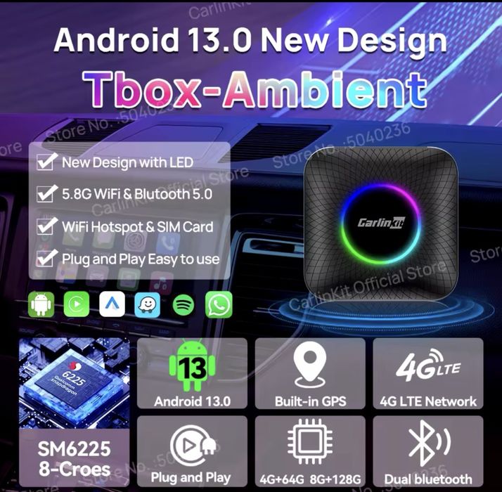 Carlinkit Ambient Apple carplay Android auto