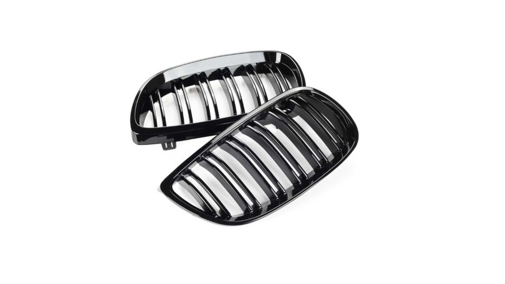 Set 2 grile duble, negru lucios, M Design pentru BMW E92 Nonfacelift