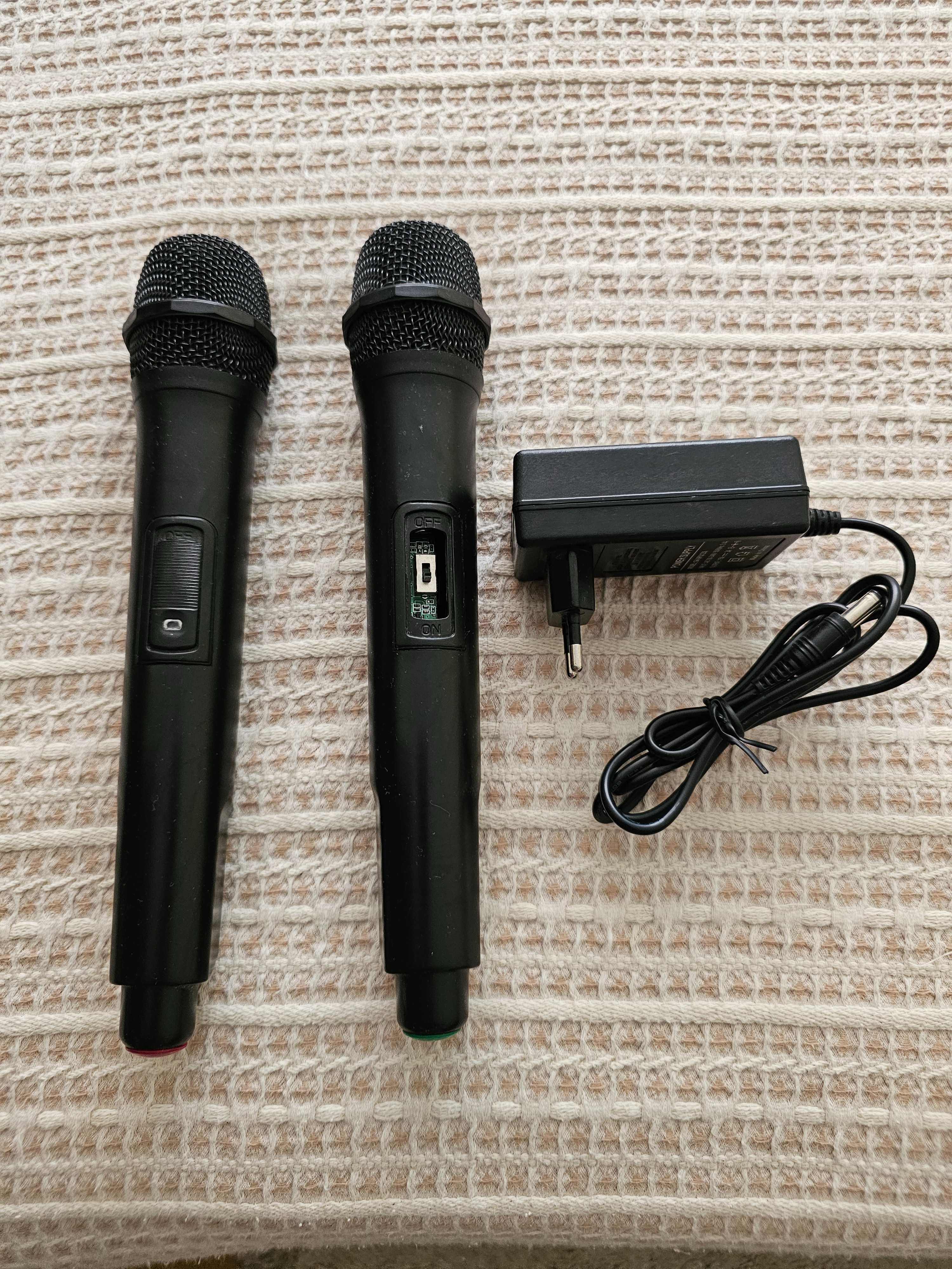 Караоке тонколона Thunder 12 инча THS-B1201BTW с 2 безжични микрофона