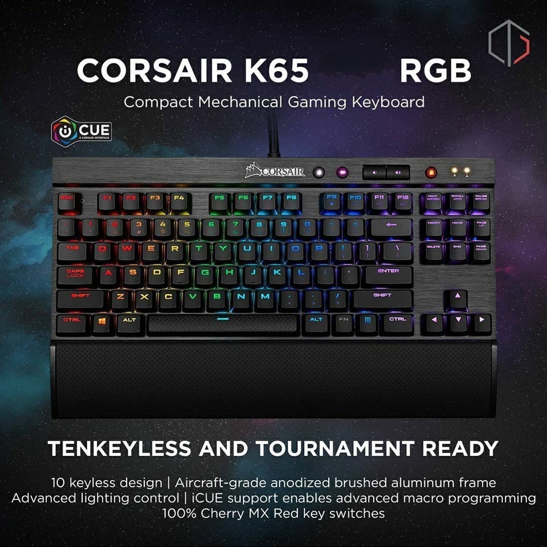 СКИДКА! Corsair K65 RGB Rapidfire/свитчи speed Механическая Клавиатура