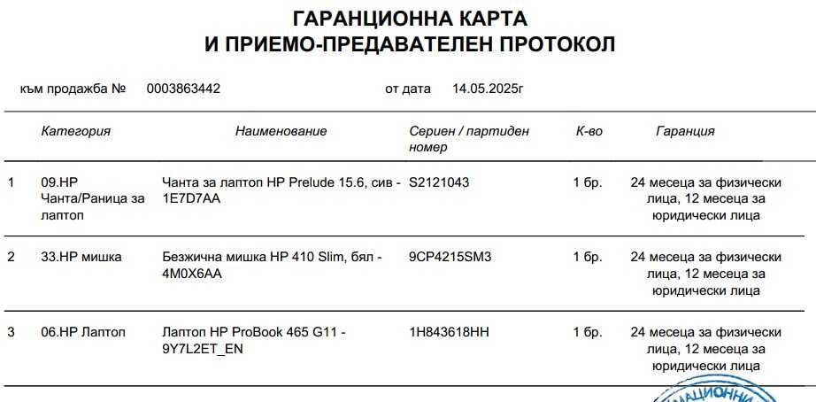 Нов Лаптоп HP ProBook 465 G11, Ryzen 7, 16RAM, 512 SSD