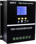 Соларен контролер за зареждане 12V 24V 36V 48V  с LCD дисплей