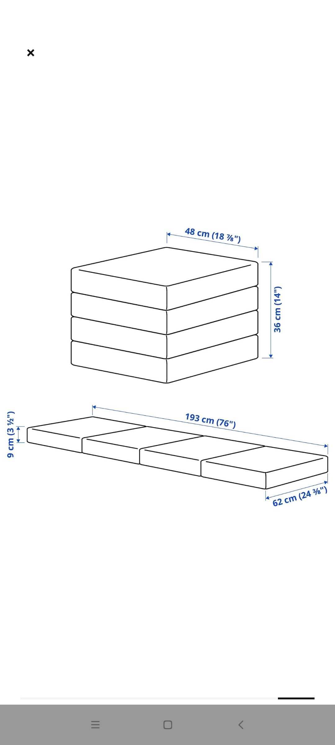 Saltea pliabila Ikea