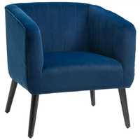 Луксозен масивен стол - HOMCOM Club Chair, Wood, Blue.
