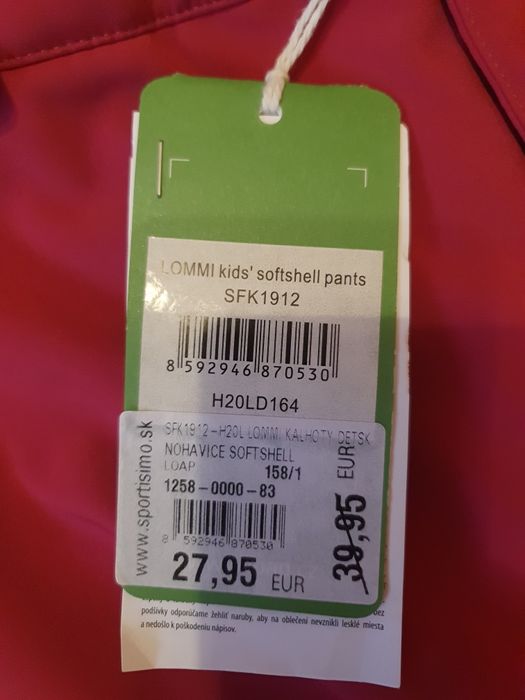 Pantaloni Softshell Copii LOAP 158/164 – NOI