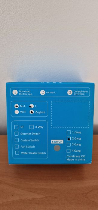 Întrerupător dublu smart Zigbee cu/fara NUL
