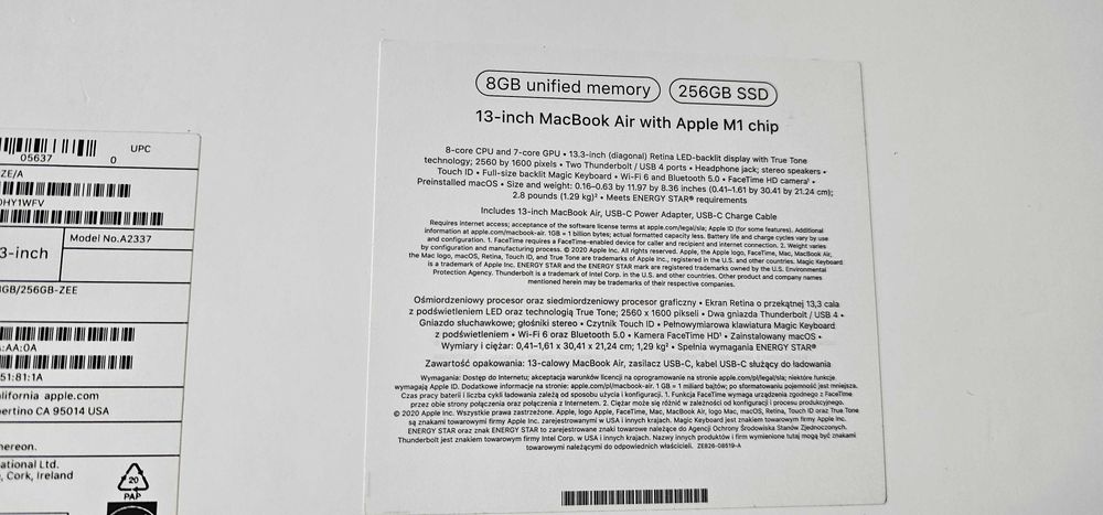 cutie Laptop Apple MacBook Air A2337, 13.3 inch