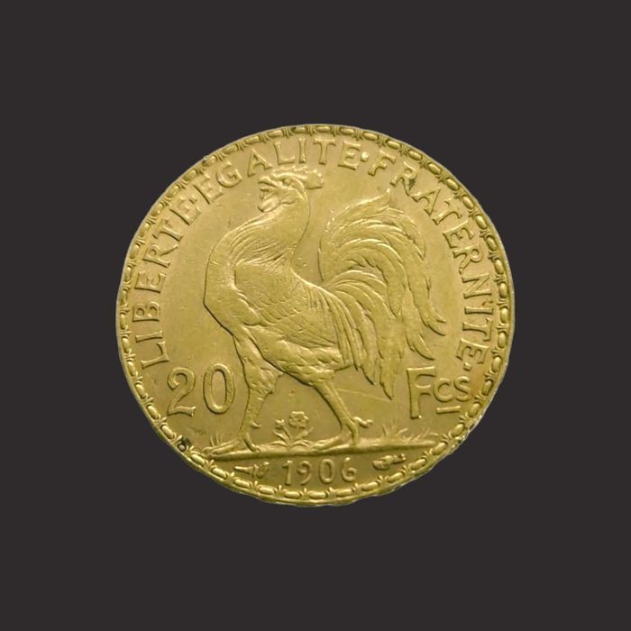 Moneda 20 franci francezi, Marianne, aprx.6,45gr. TVA 0%-IN STOC