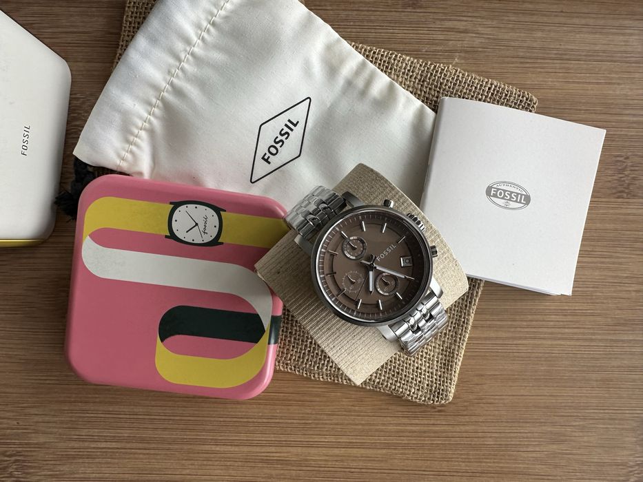 Ceas Fossil Boyfriend nou Es3747 pachet complet