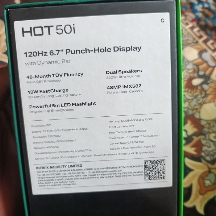 Infinix hot 50i  ideal