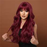 Дамска перука червен цвят