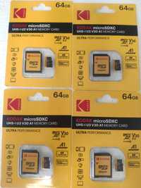 Чисто нова карта памет Kodak microSDXC Card 64gb