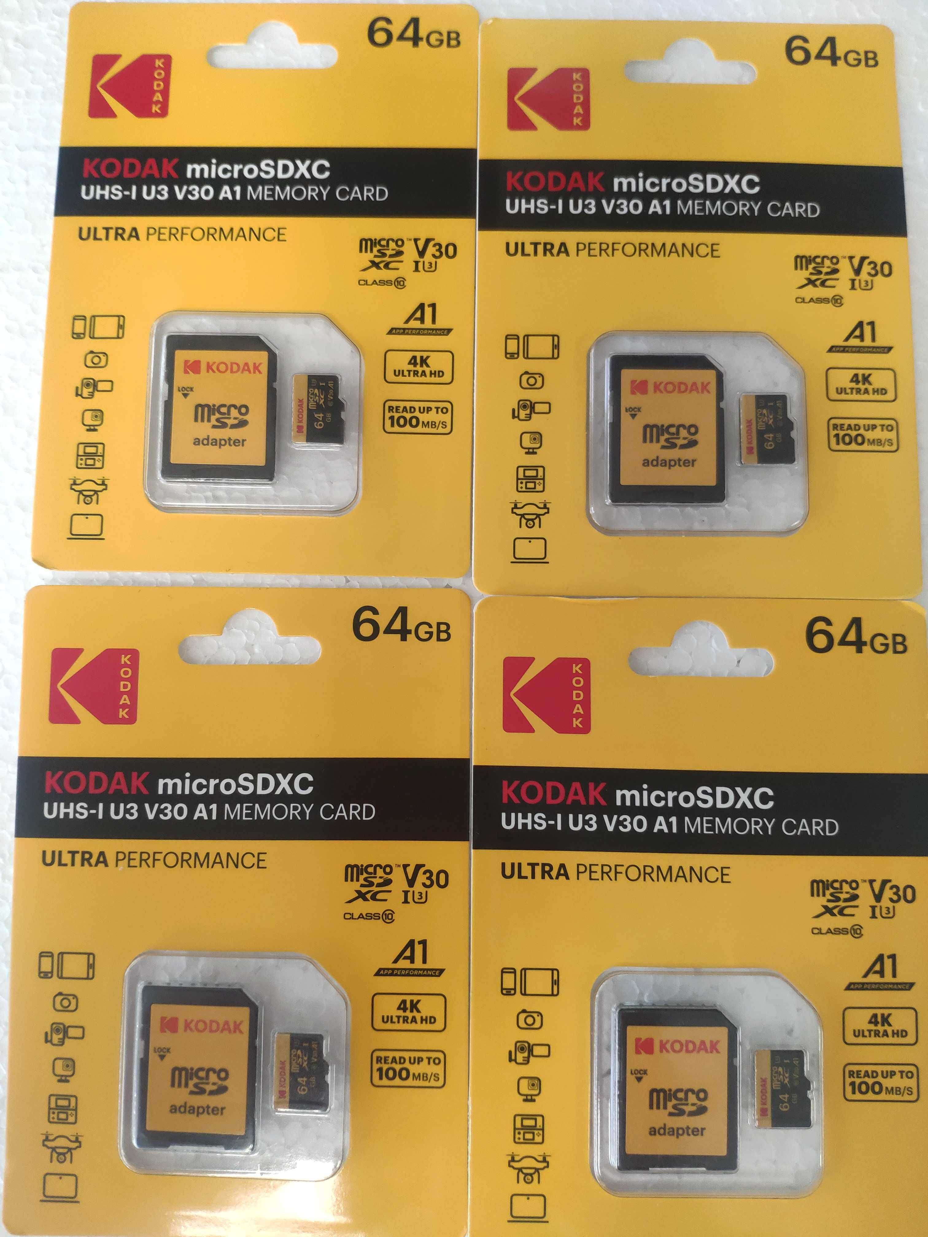 Чисто нова карта памет Kodak microSDXC Card 64gb