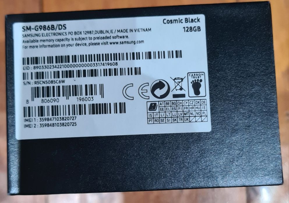 Cutie Originala Samsung S20 Utra 5G 128GB Cosmic Black