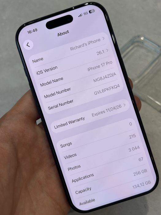 iPhone 17 Pro 256 GB Blue ГАРАНЦИЯ до 25/11/2027г