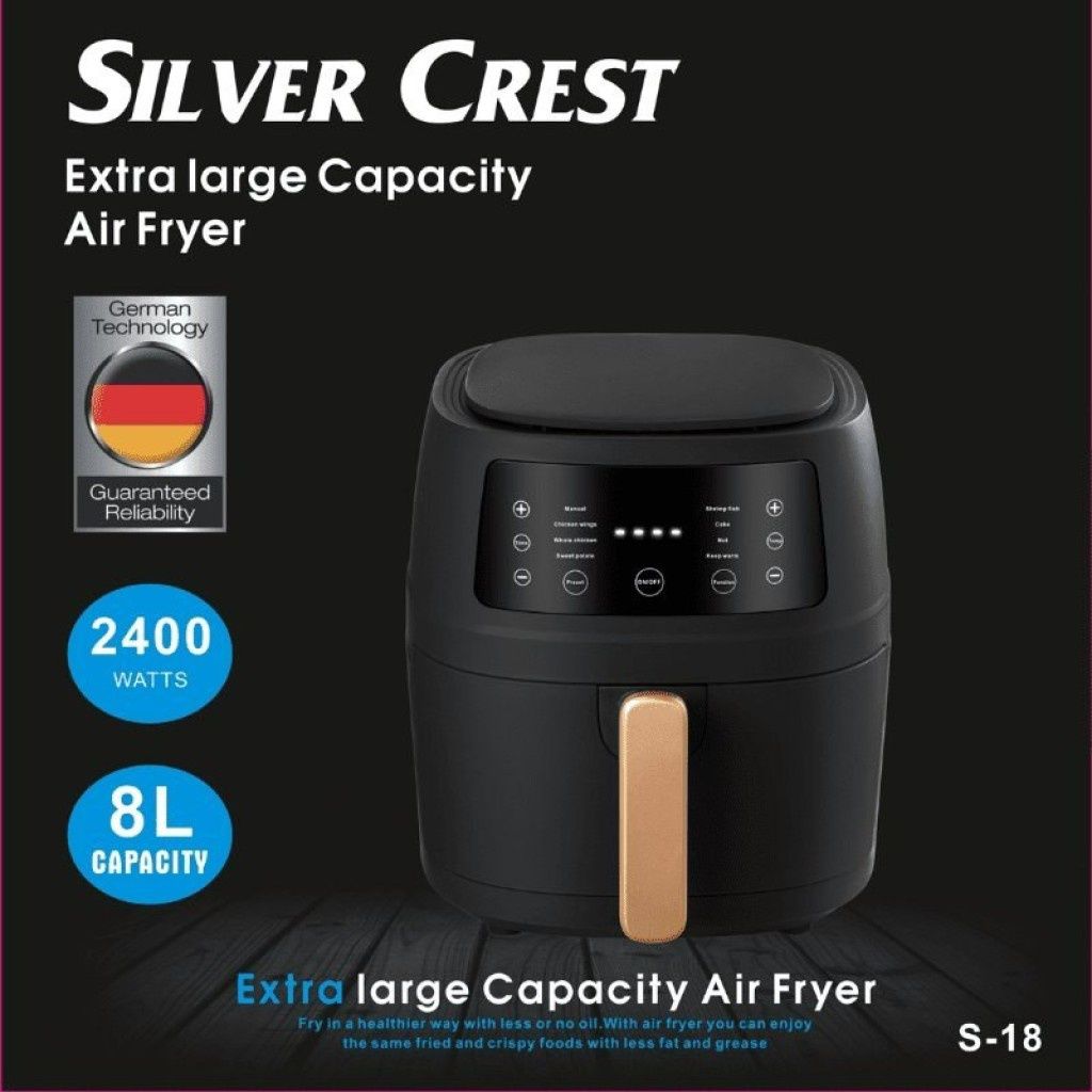 Уред за готвене с горещ въздух Silver Crest S-18, 8 литра, 2400W - ПРО
