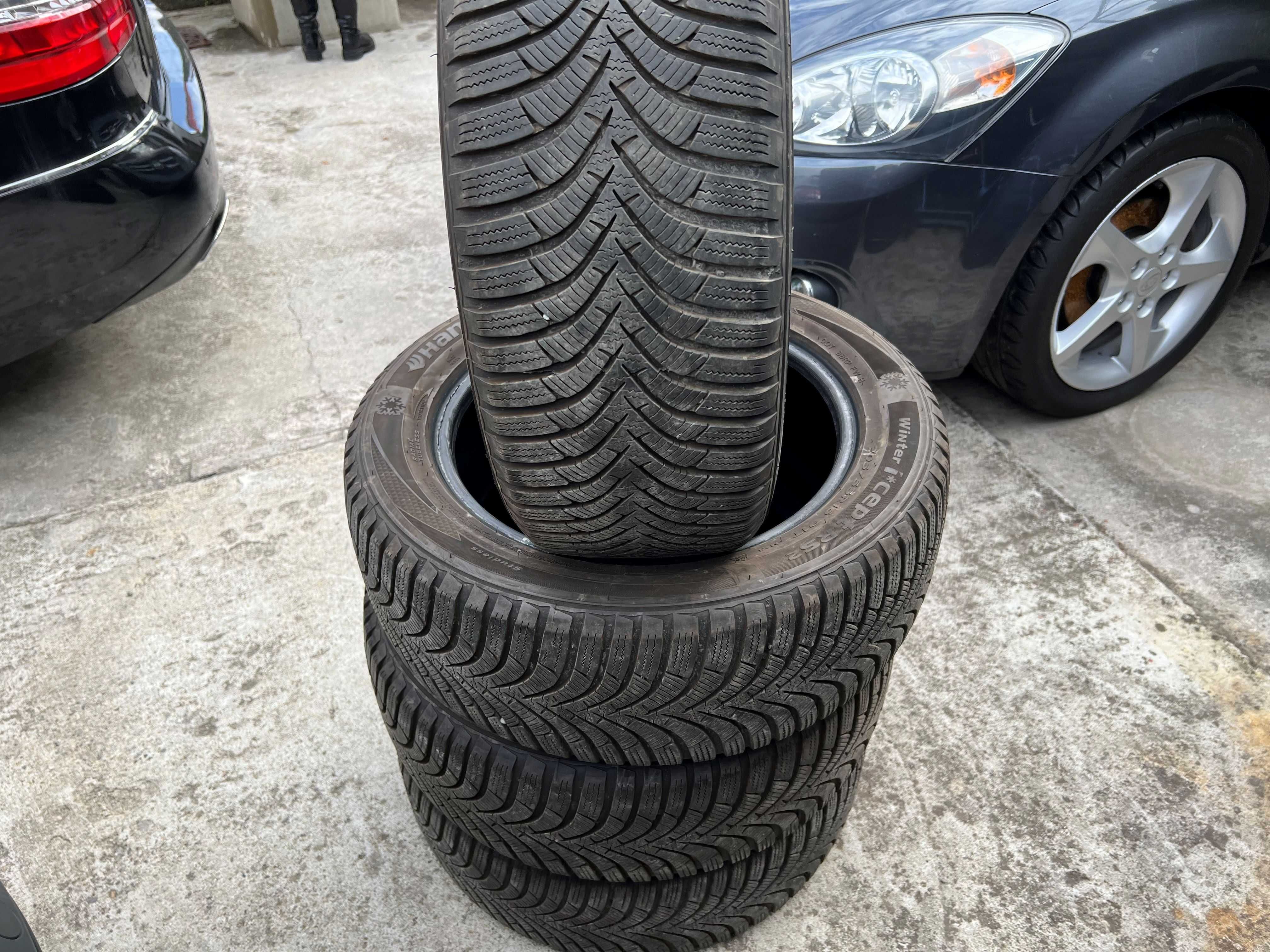 4бр. зимни гуми HANKOOK 205/55/16 91T DOT2219 с грайфер 7.05мм.!