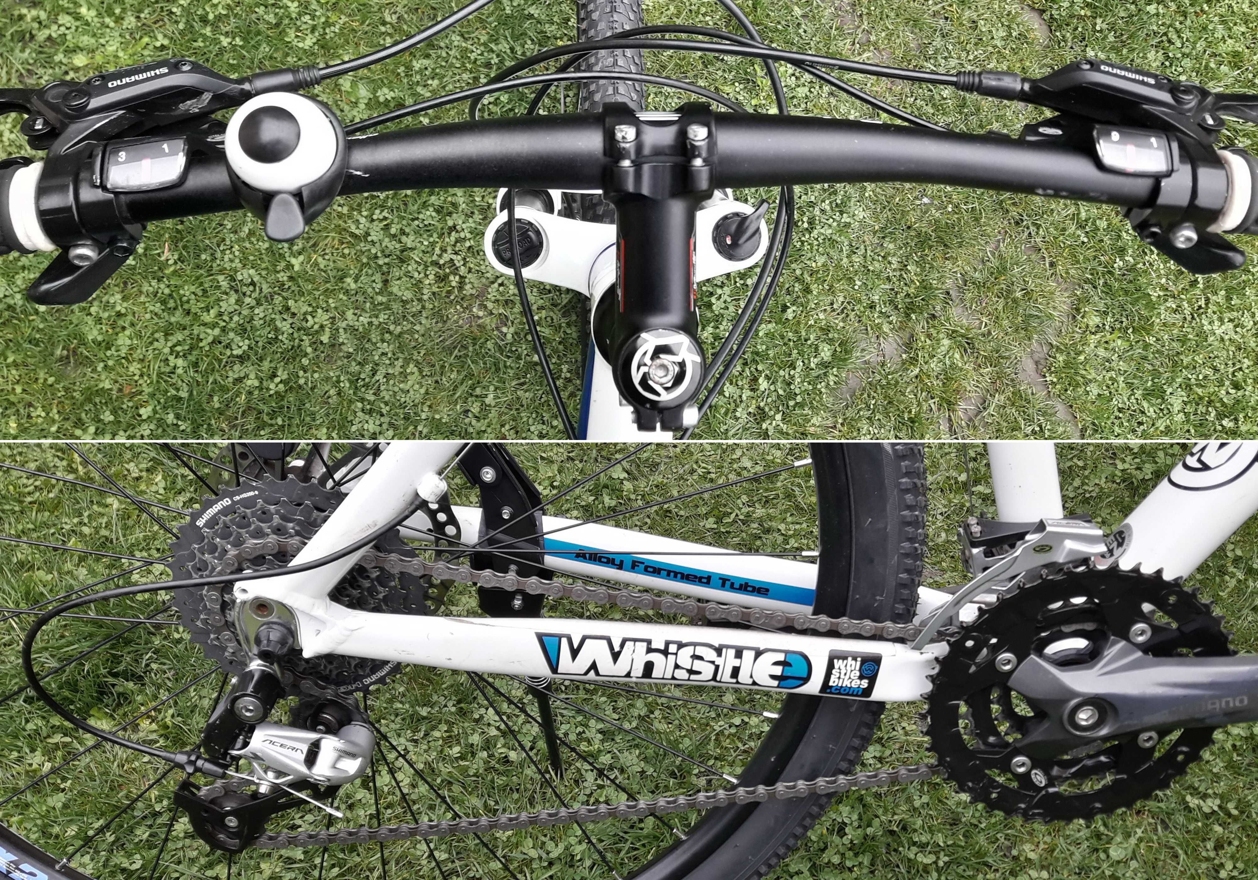 Bicicletă Whistle Patwin 1481D MTB 29’, 27 viteze, ALU, fr. disc, albă