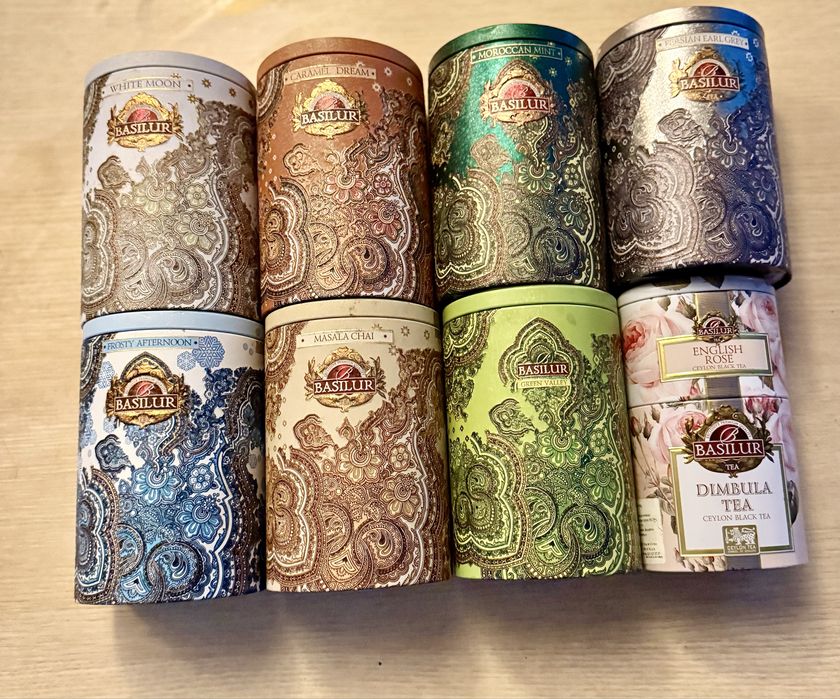 Cutii metalice de ceai Basilur