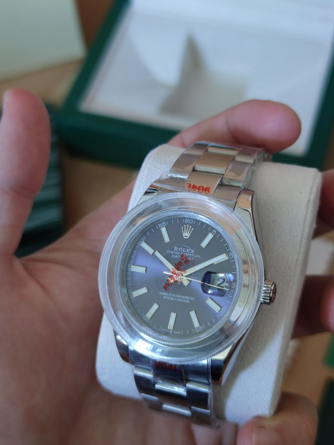 Rolex Datejust Blue L Мъжки Часовник Най-Високо Качество с Кутия