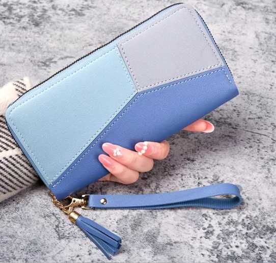 Дамско портмоне. Портмоне.  Светло синьо дамско портмоне.