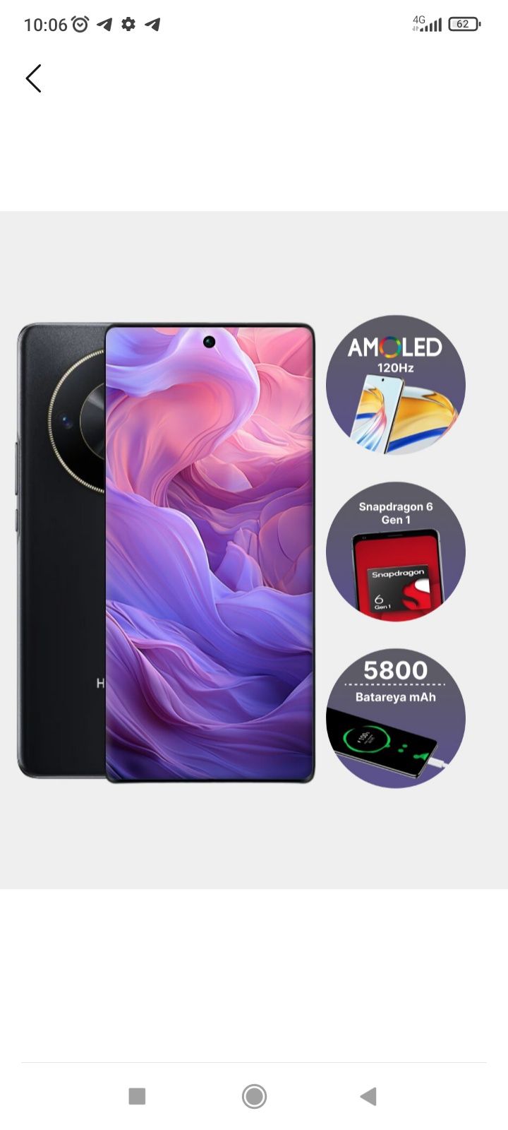 Honor x9b 8+8/256 yangi karopka dakument srochni sotiladi