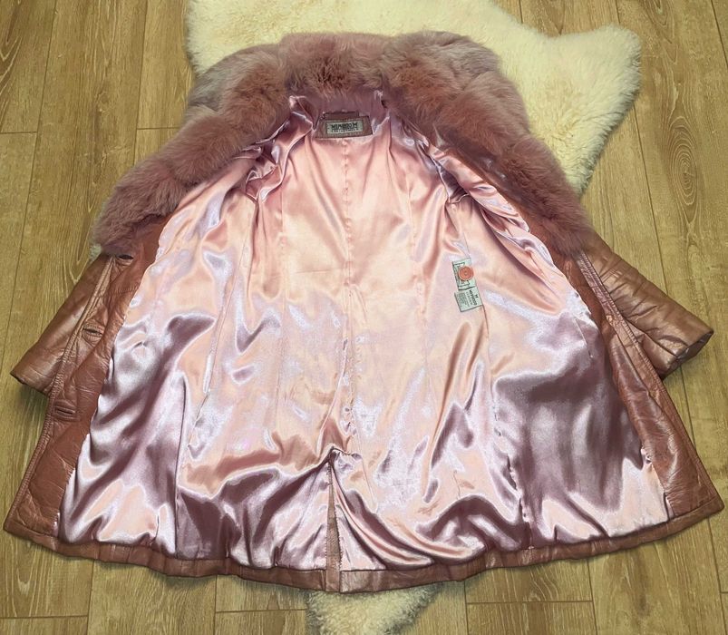 Haina piele naturala cu guler blana vulpe, S