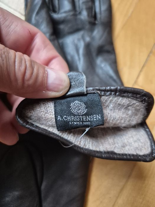 Mănuși premium A. Christensen, Piele naturală + Lâna - M