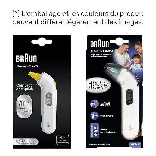 Ушен инфрачервен термометър за ухо Braun ThermoScan 3 IRT3030